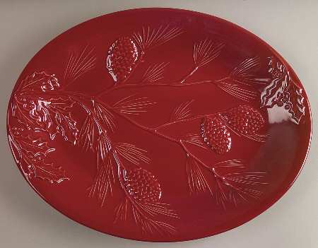 Rustic Berry 16" Oval Serving Platter