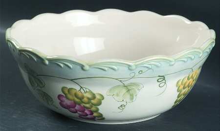 Tuscan Vine Accessories 9" Round Vegetable Bowl