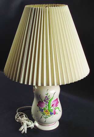 Old Strasbourg (Off White Background) 19" Electric Lamp & Shade