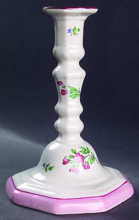 Old Strasbourg (Off White Background) 8" Tall Candlestick