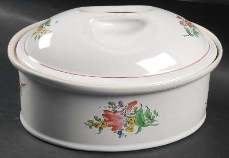 Old Strasbourg (Off White Background) 2 Quart Oval Covered Casserole