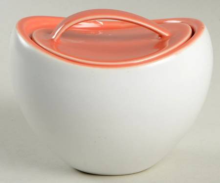 Summer Circle Coral Sugar Bowl & Lid
