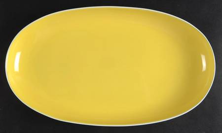 Summer Circle Yellow 15" Oval Serving Platter
