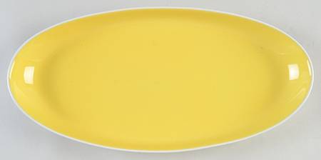 Summer Circle Yellow 13" Oval Serving Platter