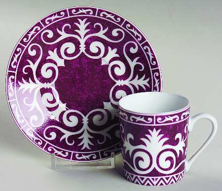 Tzarine Flat Demitasse Cup & Saucer Set