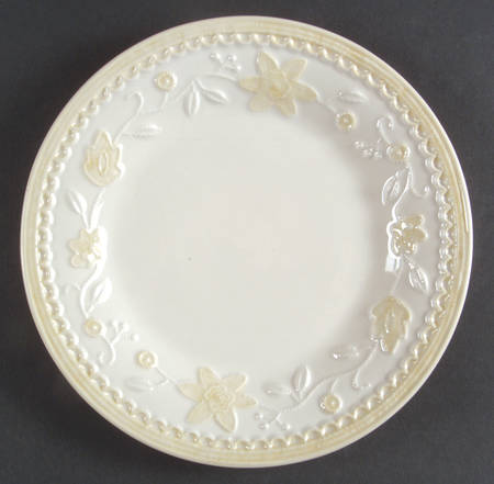Linen Closet Floral Wreath Salad Plate