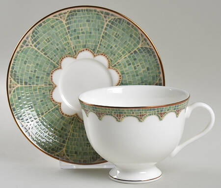 Mosaico d'Italia Mattonella Footed Cup & Saucer Set