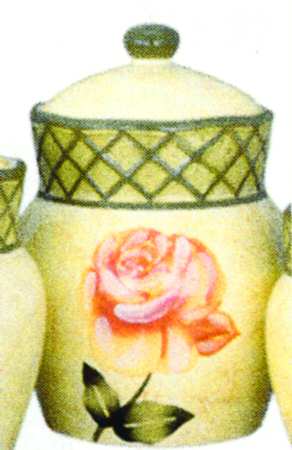 Emma's Garden Large Canister & Lid