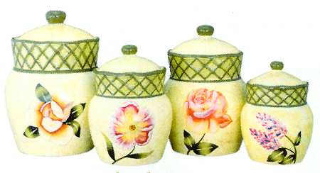 Emma's Garden (4 Piece) Canister Set (Box Set)