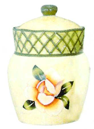 Emma's Garden Extra Large Canister & Lid