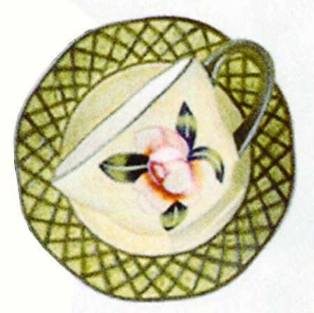 Emma's Garden Flat Cup & Saucer Set