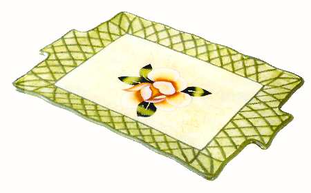Emma's Garden 19" Rectangular Serving Platter