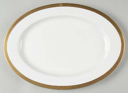 Hewitt Gold 15" Oval Serving Platter