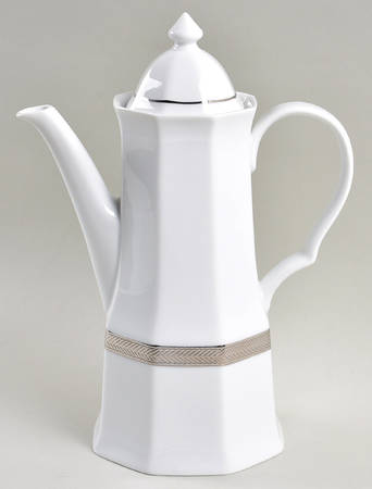 Equestrian Braid Platinum Coffee Pot & Lid
