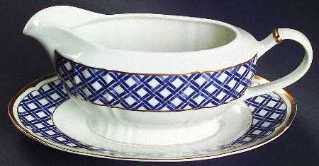 Lattice Gravy Boat & Underplate by Ralph Lauren China