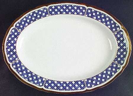 Lattice 14" Oval Serving Platter by Ralph Lauren China