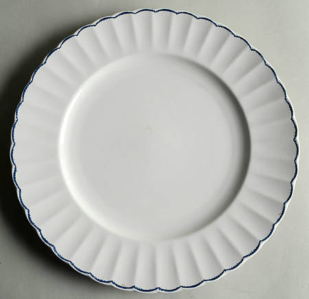 Featherstitch Blue 12" Chop Plate (Round Platter)