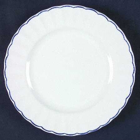 Featherstitch Blue Salad Plate