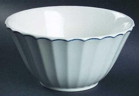 Featherstitch Blue Coupe Cereal Bowl