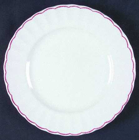 Featherstitch Red Salad Plate