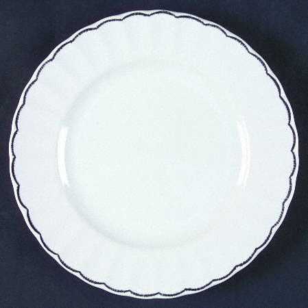 Featherstitch Black Salad Plate