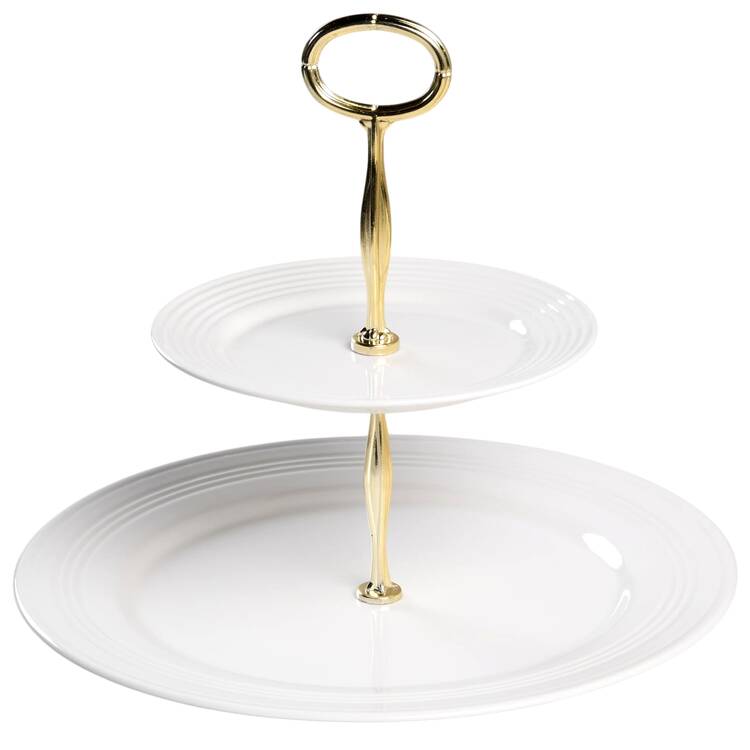 Tin Can Alley 6 5/8"-10"  2 Tiered Serving Tray (Dp, Sp) HC
