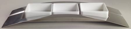Tin Can Alley 3 Part Hors D'Oeuvres Tray with Metal Stand by Lenox