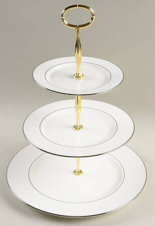 Floral Veil 13 7/8"-14 1/4" 3-Tiered Serving Tray(DP,SP,BB) HC