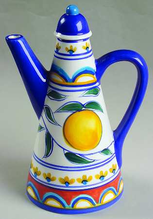 Majolica Cruet with Lid/Stopper