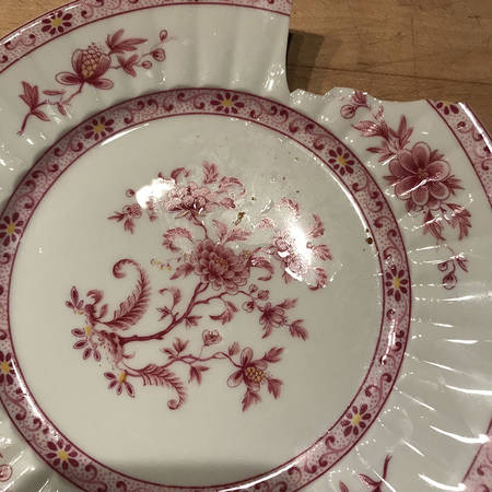 Fougere Indienne Red Salad Plate