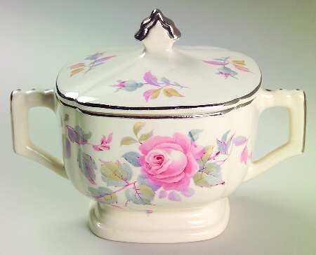 Rose Marie (Pearl Ivory) Sugar Bowl & Lid