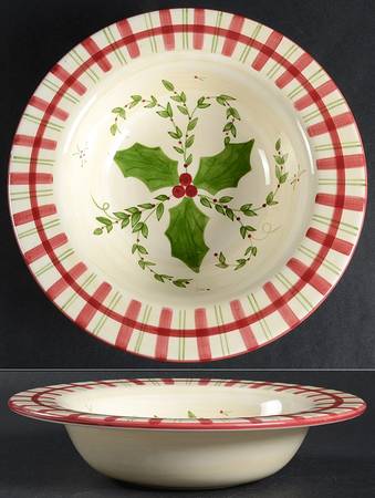Holiday Rim Soup Bowl