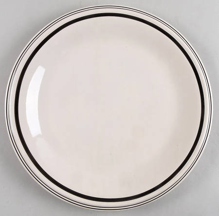 Cafe Stripe Black 12" Chop Plate (Round Platter)