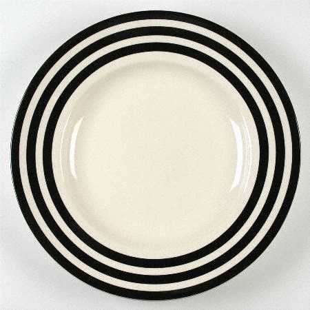 Cafe Stripe Black 16" Chop Plate (Round Platter)