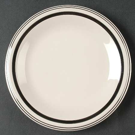 Cafe Stripe Black Salad Plate