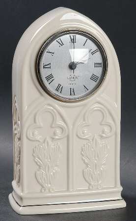 Fleur de Lis Collection Platinum Mantel Clock