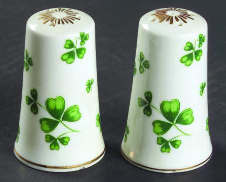 Shamrock St Patrick Salt & Pepper Set by Lefton
