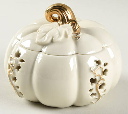 Pumpkin Collection Pierced Candle Votive & Lid