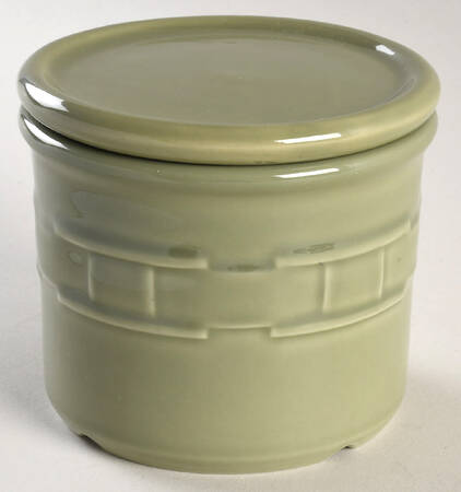 Woven Traditions Sage 1 Pint Crock with Coaster Lid by Longaberger