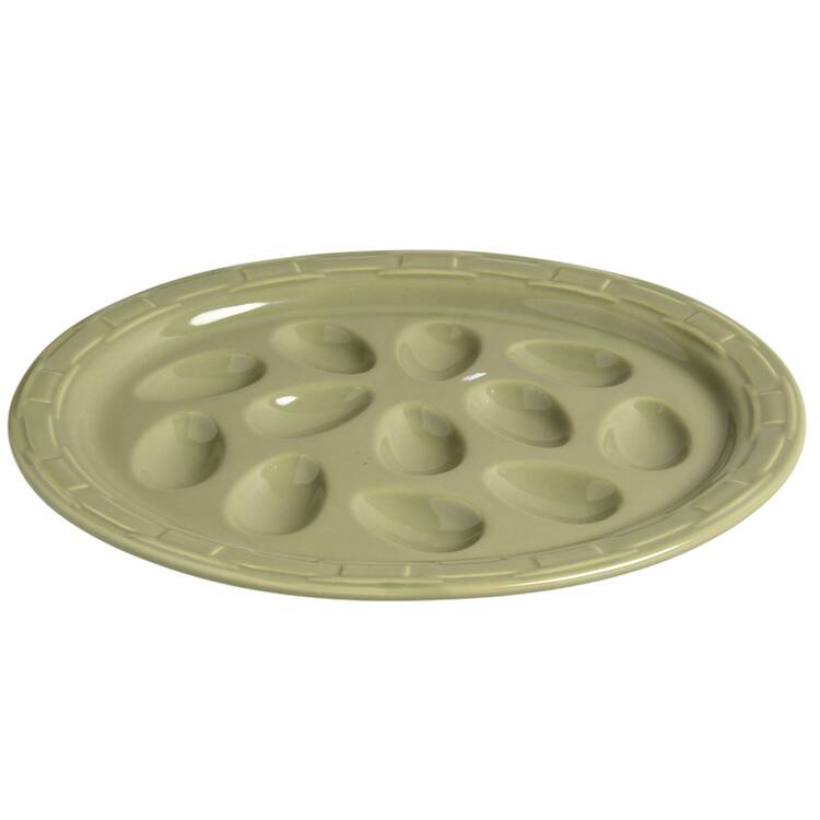 Woven Traditions Sage Deviled Egg Platter by Longaberger
