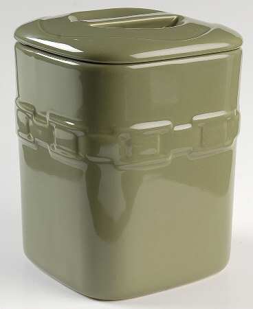 Woven Traditions Sage Medium Square Canister & Lid