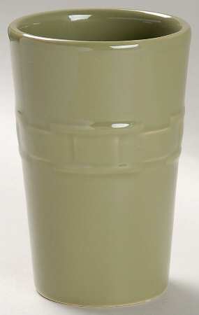 Woven Traditions Sage China Bathroom Tumbler
