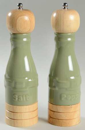 Woven Traditions Sage Salt Mill & Pepper Mill Set