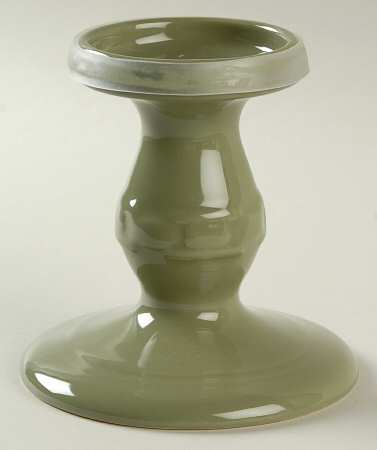 Woven Traditions Sage Ceramic Base for Glassware Trifle Bowl & Plast Lid