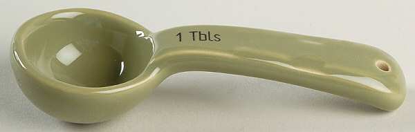 Woven Traditions Sage 1 Tablespoon Ceramic Measuring Spoon