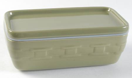 Woven Traditions Sage 8" Rectangular Baker & Lid