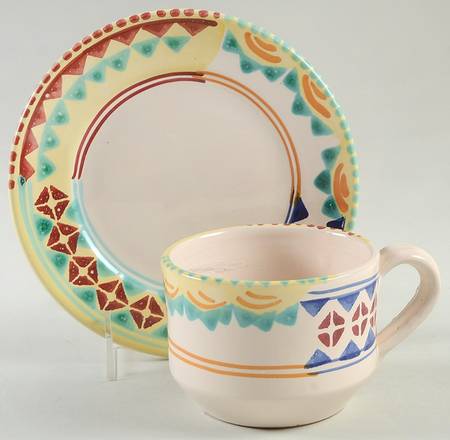 LMA3 Flat Cup & Bread & Butter Plate/Saucer Set by Lamas (Italy)