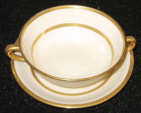 E1 Flat Cream Soup Bowl & Saucer Set