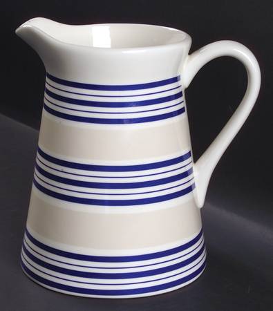 Cafe Stripe Blue (LR021, LR050) 64 Oz Pitcher