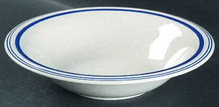 Cafe Stripe Blue (LR021, LR050) 9" Round Vegetable Bowl
